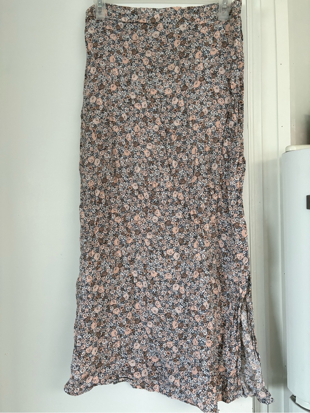 Cotton On Floral Maxi Skirt - Pink and Brown